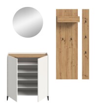 Garderoben-Set >Drive< in Weiß - 197x206x32cm (BxHxT)