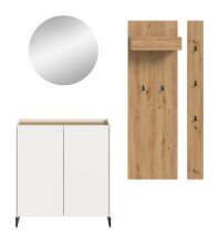 Garderoben-Set >Drive< in Weiß - 197x206x32cm (BxHxT)