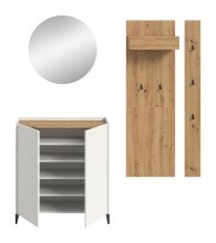 Garderoben-Set >Drive< in Weiß - 197x206x32cm (BxHxT)