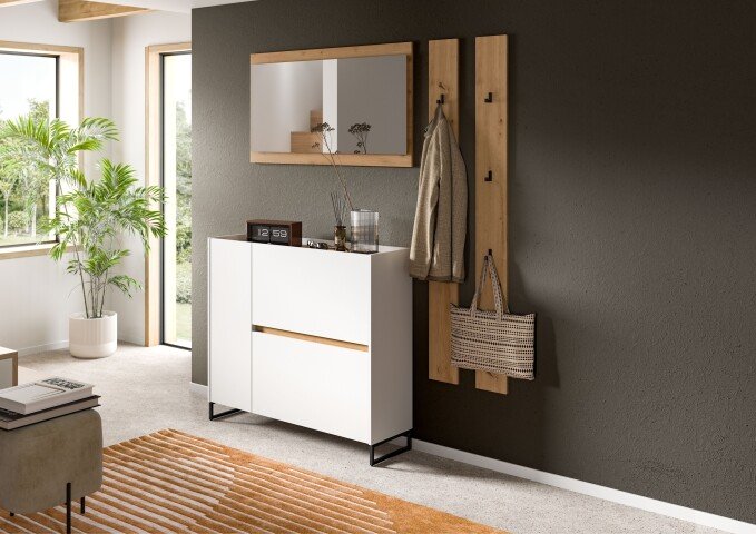 Garderoben-Set >Drive< in Weiß - 192x172x32cm (BxHxT)