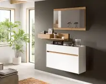 Garderoben-Set >Drive< in Weiß - 192x140x32cm...