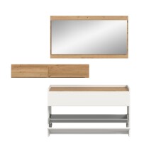 Garderoben-Set >Drive< in Weiß - 192x140x32cm (BxHxT)