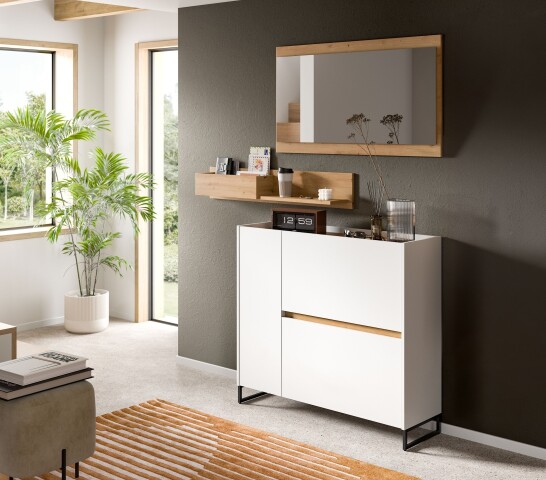 Garderoben-Set >Drive< in Weiß - 192x140x32cm (BxHxT)