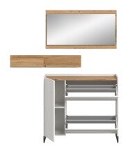 Garderoben-Set >Drive< in Weiß - 192x140x32cm (BxHxT)