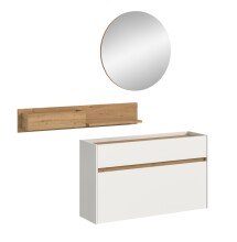 Garderoben-Set >Drive< in Weiß - 197x140x32cm...