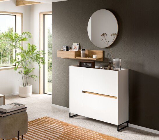 Garderoben-Set >Drive< in Weiß - 197x140x32cm (BxHxT)