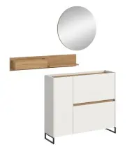 Garderoben-Set >Drive< in Weiß - 197x140x32cm...