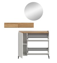 Garderoben-Set >Drive< in Weiß - 197x140x32cm (BxHxT)