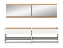 Garderoben-Set >Drive< in Weiß - 192x220x32cm (BxHxT)