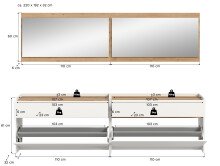 Garderoben-Set >Drive< in Weiß - 192x220x32cm (BxHxT)