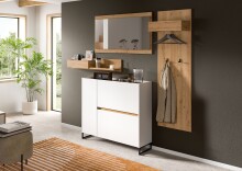 Garderoben-Set >Drive< in Weiß - 192x175x32cm...