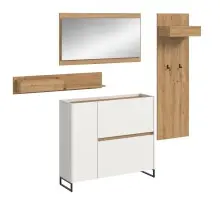 Garderoben-Set >Drive< in Weiß - 192x175x32cm...