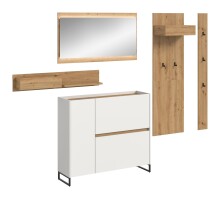 Garderoben-Set >Drive< in Weiß - 192x236x32cm (BxHxT)