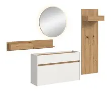 Garderoben-Set >Drive< in Weiß - 197x205x32cm...