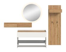 Garderoben-Set >Drive< in Weiß - 197x205x32cm (BxHxT)