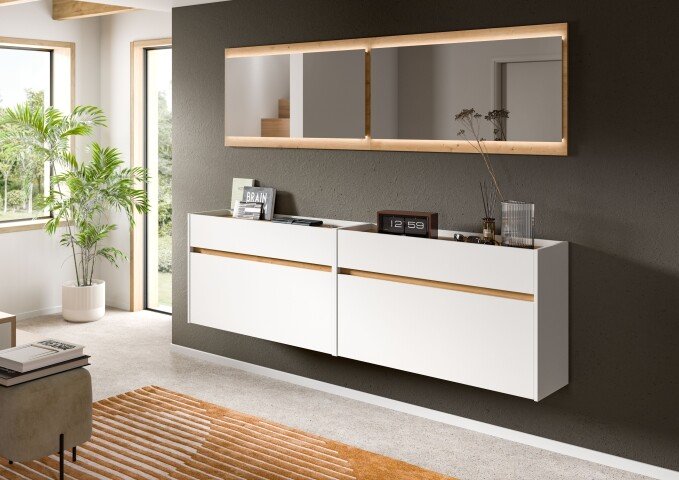 Garderoben-Set >Drive< in Weiß - 192x220x32cm (BxHxT)