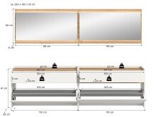 Garderoben-Set >Drive< in Weiß - 192x220x32cm (BxHxT)