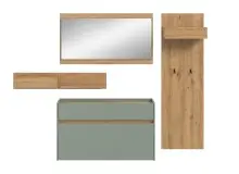 Garderoben-Set >Drive< in Salbei - 192x205x32cm...