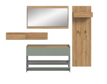 Garderoben-Set >Drive< in Salbei - 192x205x32cm (BxHxT)