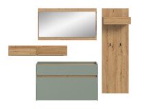 Garderoben-Set >Drive< in Salbei - 192x205x32cm (BxHxT)