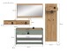 Garderoben-Set >Drive< in Salbei - 192x205x32cm (BxHxT)