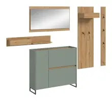 Garderoben-Set >Drive< in Salbei - 192x236x32cm...