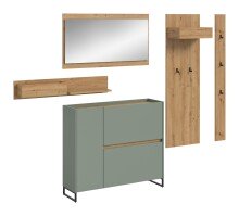 Garderoben-Set >Drive< in Salbei - 192x236x32cm...