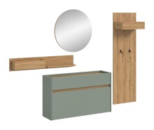 Garderoben-Set >Drive< in Salbei - 197x205x32cm (BxHxT)