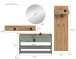 Garderoben-Set >Drive< in Salbei - 197x205x32cm (BxHxT)