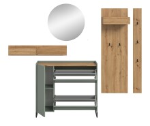 Garderoben-Set >Drive< in Salbei - 197x236x32cm (BxHxT)