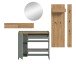 Garderoben-Set >Drive< in Salbei - 197x236x32cm (BxHxT)