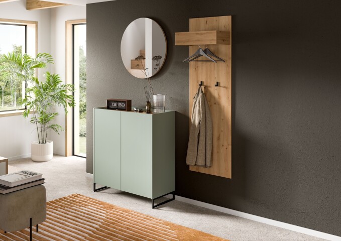 Garderoben-Set >Drive< in Salbei - 197x175x32cm (BxHxT)