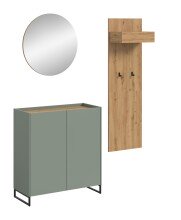 Garderoben-Set >Drive< in Salbei - 197x175x32cm...