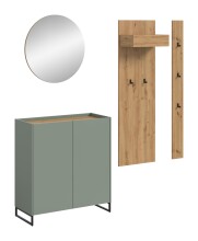 Garderoben-Set >Drive< in Salbei - 197x206x32cm...