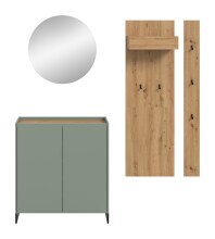 Garderoben-Set >Drive< in Salbei - 197x206x32cm (BxHxT)