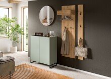 Garderoben-Set >Drive< in Salbei - 197x206x32cm...