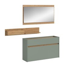 Garderoben-Set >Drive< in Salbei - 192x140x32cm (BxHxT)