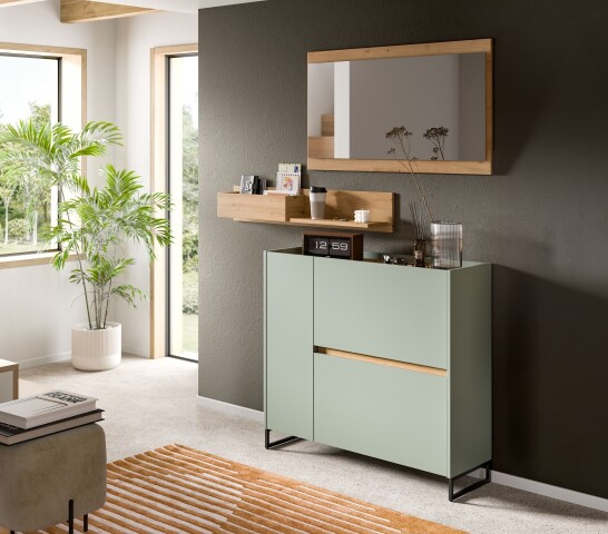 Garderoben-Set >Drive< in Salbei - 192x140x32cm (BxHxT)