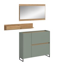 Garderoben-Set >Drive< in Salbei - 192x140x32cm (BxHxT)
