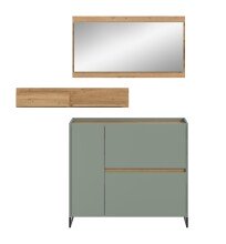 Garderoben-Set >Drive< in Salbei - 192x140x32cm (BxHxT)