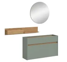 Garderoben-Set >Drive< in Salbei - 197x140x32cm...