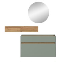 Garderoben-Set >Drive< in Salbei - 197x140x32cm (BxHxT)