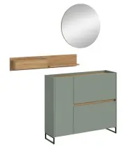 Garderoben-Set >Drive< in Salbei - 197x140x32cm...