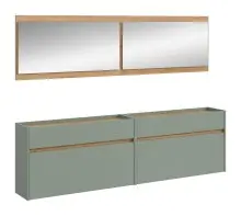 Garderoben-Set >Drive< in Salbei - 192x220x32cm...