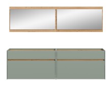 Garderoben-Set >Drive< in Salbei - 192x220x32cm (BxHxT)