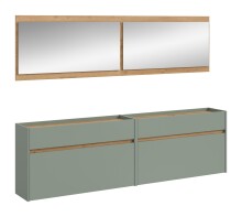 Garderoben-Set >Drive< in Salbei - 192x220x32cm...