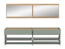 Garderoben-Set >Drive< in Salbei - 192x220x32cm (BxHxT)