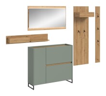 Garderoben-Set >Drive< in Salbei - 192x236x32cm...