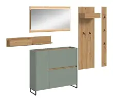 Garderoben-Set >Drive< in Salbei - 192x236x32cm...