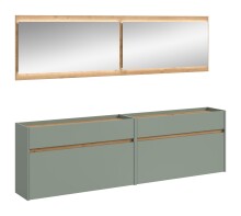 Garderoben-Set >Drive< in Salbei - 192x220x32cm (BxHxT)